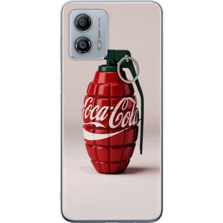 Kompatibelt Mobildeksel til Motorola Motorola Moto G53 Kunstnerisk illustrasjon av Coca Cola granateple i rødt og grønt, pop art inspirert motiv med