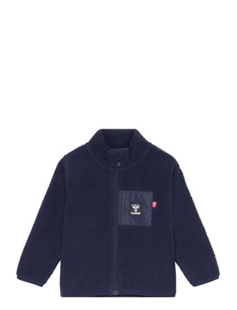 Hmlatlas Zip Jacket Outerwear Fleece Outerwear Fleece Jackets Marineblå Hummel*Betinget Tilbud