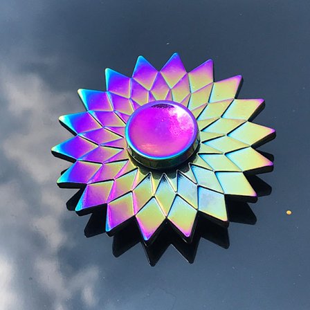 Metallfärgad legering Fidget Spinner (Färgglad Lotus)