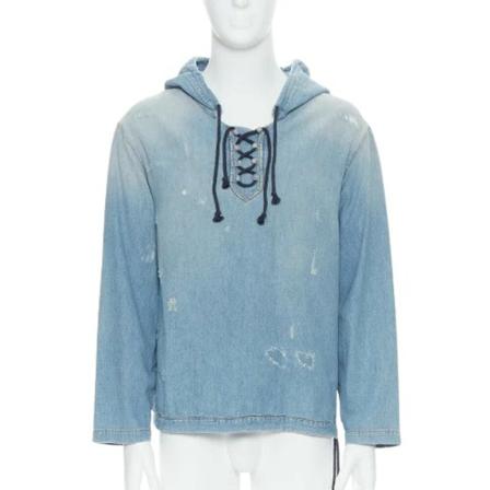 Saint Laurent Vintage Pre-owned top , Blauw , Dames , Maat: S