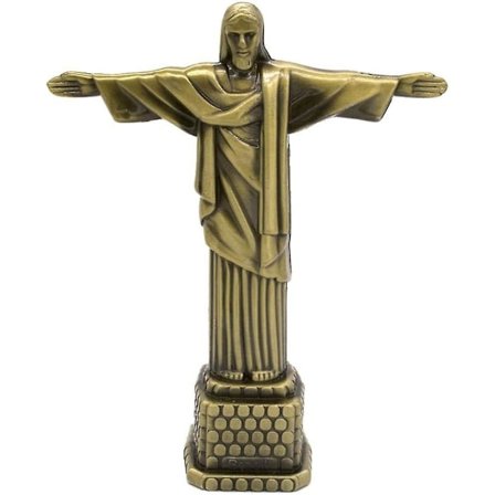 Metal Brasilien Kristus Forløser Jesus Figur Kristus Forløser Statue Jesus Kristus Statue Gave Hjem Decor Katolsk (FMY)