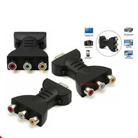 1 stk HDMI Hunn til 3 RCA Hunn Kompositt AV Video Audio Adapter Konverter for TV PC
