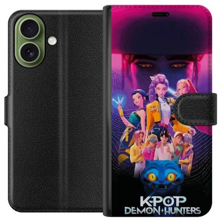 Kompatibelt Lommeboketui til Apple Apple iPhone 17 Kpop Demon Hunters plakat med fargerike helter, neonlys og episk fantasy anime estetikk.