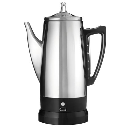 C3 Original perkolator 12 kopper, rustfritt stål