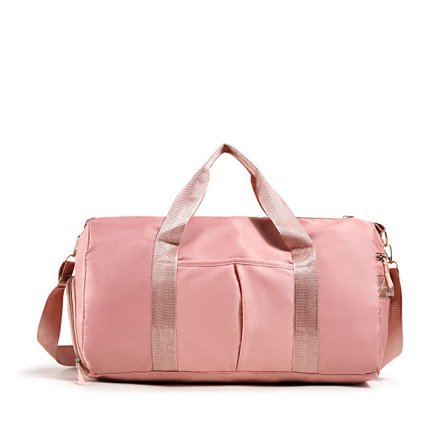 Sports Gym Bag Vanntett Weekend-reiseveske med skoskap, tørr og våt separasjon (rosa)