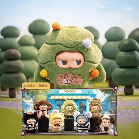Original MONBOO Forest Town-serie Blind Box Komfortdukke Jentegave Bomullsdukke Skrivebordsornamenter