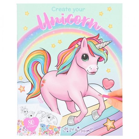 Leksaker Ylvi Pysselbok Målarbok Create your UNICORN med 80st St