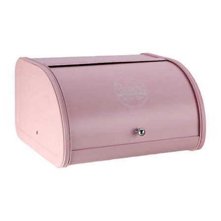 Plassbesparende brødboks for kjøkkenbenk, slitesterk pulverlakkert metall holder brødet ferskt lenger, brødboks i rustfritt stål med rullelokk