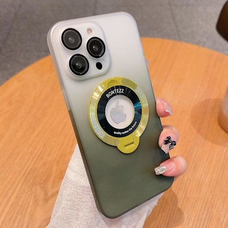 För Iphone 13 Pro Kickstand Gradient Color Phone case Hårt PC- cover Kompatibel med Magsafe