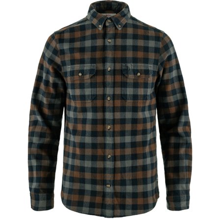 Fjällräven Men's Skog Shirt in Dark Navy/Dark Oak | Size: 2XL, Organic Cotton
