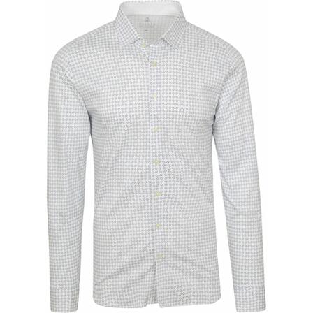 Desoto Overhemd Strijkvrij Print Wit , Wit , Heren , Maat: L