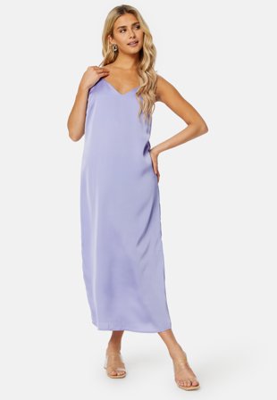 VILA Ellette Satin Dress Sweet Lavender Klær