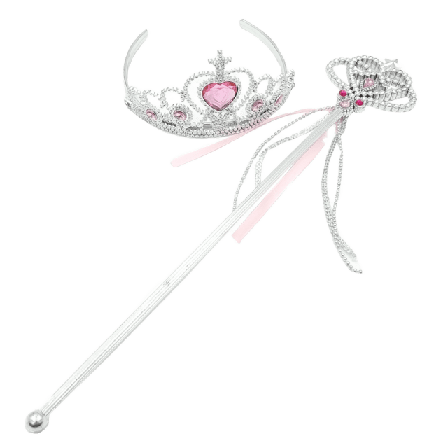 Complement Kids Princess Set Med Tiara Och Festav Accessoarer Unisex Rosa