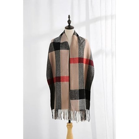 1 st Khaki Scarf Dam Elegant Kashmir Pashmina Scarves För Höst