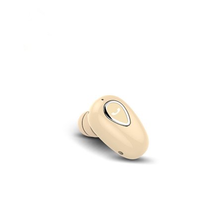 Trådlösa Mini Enkla Hörlurar Mini Enkla Bluetooth Hörlurar Osynliga Hörlurar med Mikrofon Mini In-Ear Hörlurar för Arbete (Ljusgul)