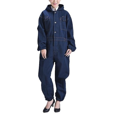 Arbejdstøj Overall Denim Jumpsuit Herre Dame Fabriksuniformer Arbejdsoverall Langærmet - Perfet 165_tfrf