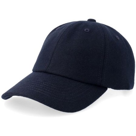 Equip - Blå unconstructed Keps - Wool Navy Dad Cap @ Hatstore