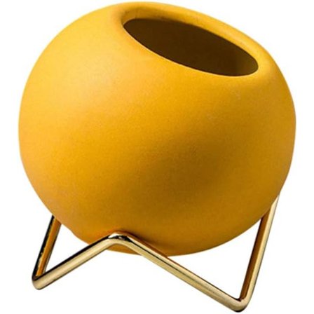 1 Kpl Keltainen Mehikasvi Ruukku Keramiikka Maljakko Morandi Yksinkertainen