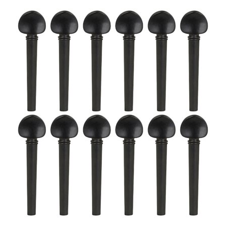 12 st Trä Ebenholts Violin Oud Stämstift Mekanik Universal Oud Skaft Handtag