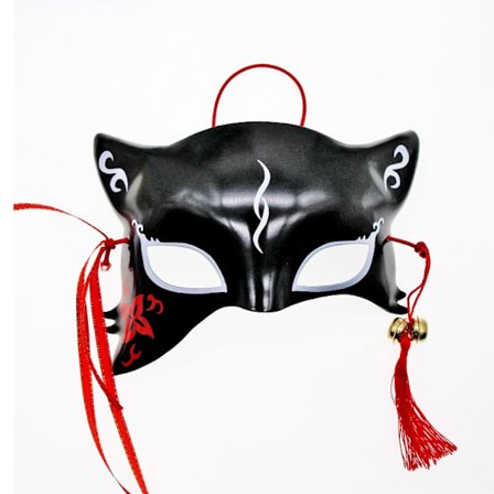 Cosplay Masker Anime Face Cover SVART