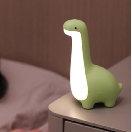 Sød Dinosaur Skrivebordslampe, LED Natlampe Til Børn Trådløs Opladning Student Læringslampe USB Genopladelig Hjem Soveværelse Studie Bordrums 
