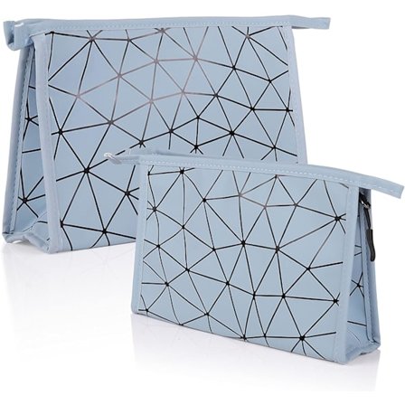 Sminkväska, 2 st hopfällbar multifunktionell necessär tjej kvinna