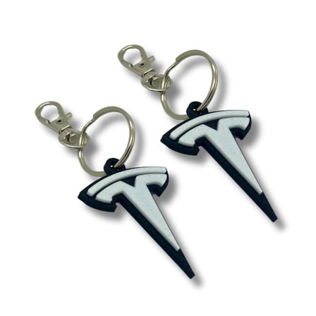 2x Nyckelring Clip On & Go karbinnyckelring för Tesla