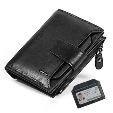 Miesten PU Nahkalompakko MTOWSUC RFID-suojaus 18 Luottokorttipaikkaa 2 Seteliosastoa
