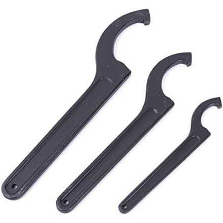 1x Justerbar skruenøgle 34-36mm, universalskruenøgle, bruges til at fastgøre eller fjerne den runde møtrik og vandmålerdækslet på maskinværktøjet