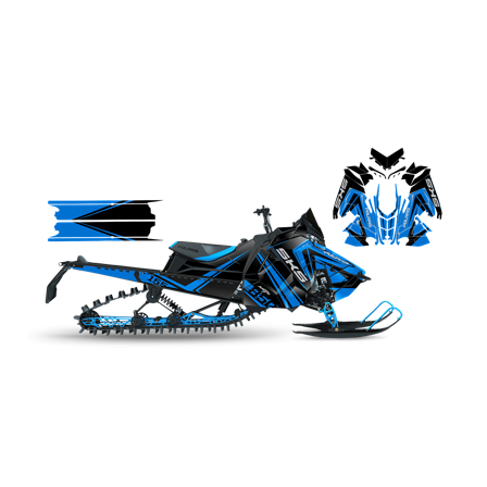 Dekalkit SweTown Ream Racer 19 Blå - Polaris Axys 800 Switchback XCR 2018-2020