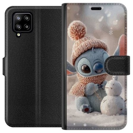 Yhteensopiva Lompakkokotelo Samsung Galaxy A42 5G Stitch rakentaa lumimiestä talvi söpö joulu kawaii lumi viihtyisä lämmin kohtaus hahmo taide loma ih