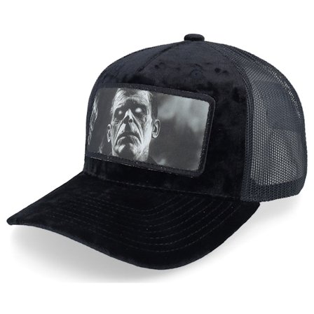 Scenes - Black trucker Czapka Z Daszkiem - Frank Velvet Black/Black A-frame Trucker @ Hatstore