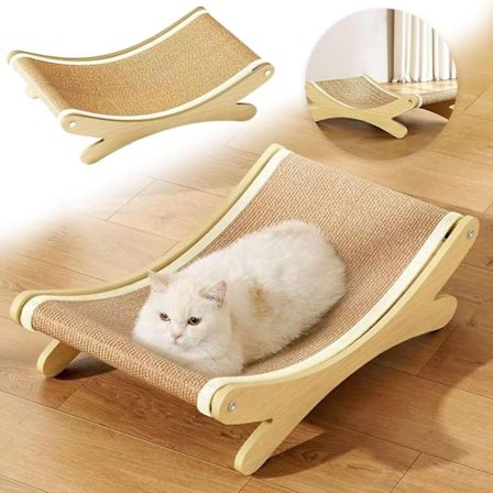 Sisal kattklösbädd med sisalmatta, sisal kattstol, upphöjd säng för lounge, strandhängmatta