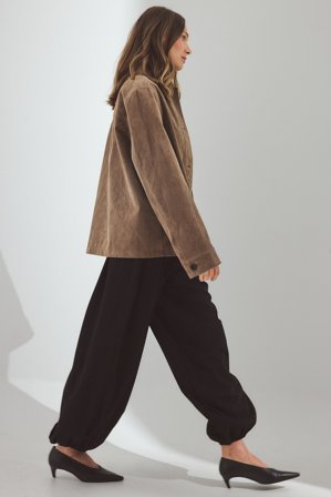 NA-KD Ballonhose mit Kordelzug - Hosen mit hoher Taille - Schwarz - XS