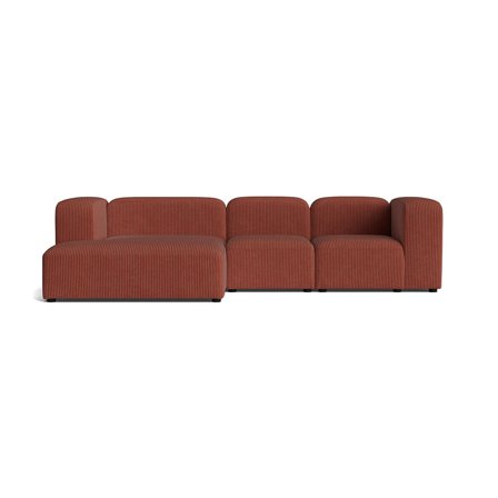 Milo chaiselong sofa, venstrevendt | 300cm - Lincoln Kobber - 300x170x72 - Sofa, chaiselong
