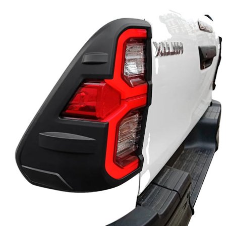 Toyota Hilux Baglygte Cover, Mat Sort, Passer til 2021-2023 Modeller