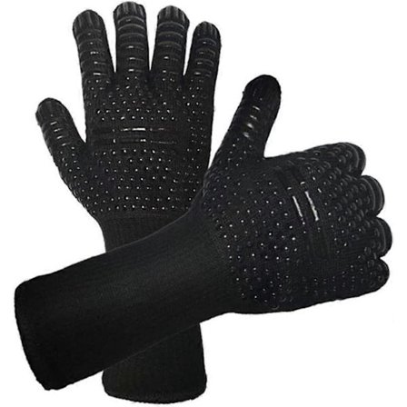 BBQ Grillhansker, 1472F Ekstremt Varmebestandige Grillhansker Sklisikre Grytekluter, Perfekt for Grill, Matlaging, Baking, Peis, Røyker