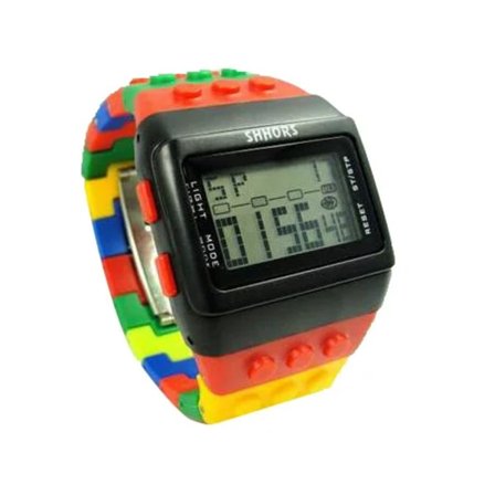 Modevarumärket SHHORS Klockor Damklockor Mode Plast Led Digitala Klockor Regnbågsklocka Elektronisk Armbandsur reloj mujer