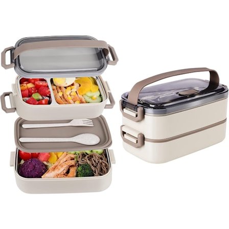 Madkasse til voksne - Lækagesikker madkasse - Beige
