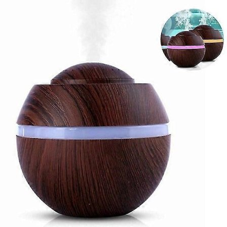 500 ml Mini Luftfuktare Ultrasonisk Diffusor Träimitation Aromaterapi