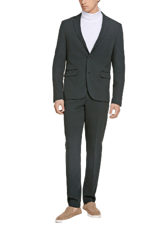 Lindbergh Fine Twill Stretch Suit Kavajer Herr Grön 46