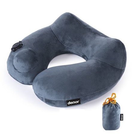 Matkakudde, ihanteellinen matkoille, toimistoon ja kotiin, niskatyyny tukevalla toiminnolla, puhallettava niskatyyny kategoria-muotoilulla, pehmeä 