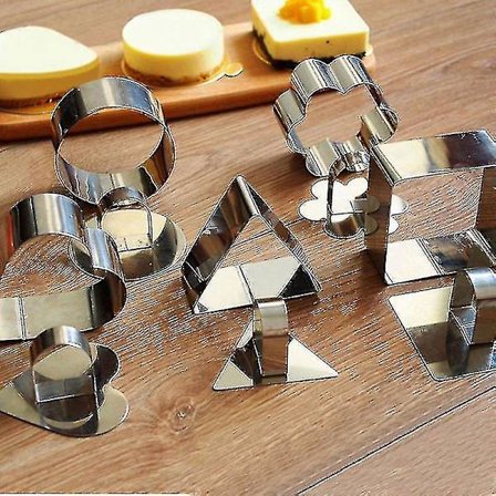 Kakeformer Kokeformer Dessert Mousseform Rustfritt Stål Med Trykker For Dessertlaging (5 stk)