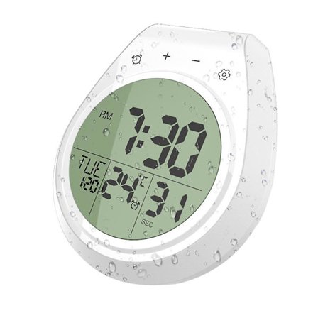 Vandtæt badeværelse vægmonteret ur, køkkenur, vækkeur