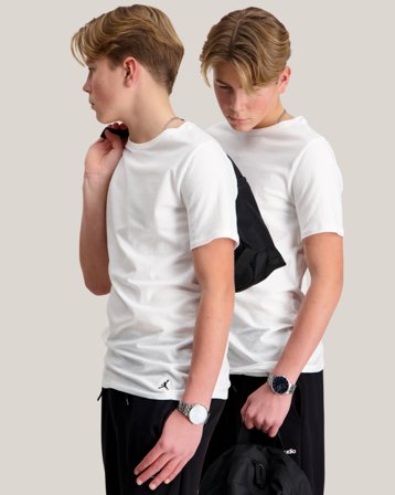 Nike Jordan JHB FLIGHT BASE TEE 2PK Wit T-shirts Jongens - Kids Brand Store