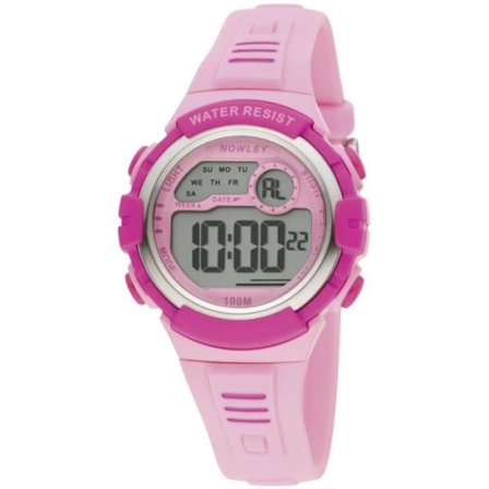 Ur - Nowley - 8-6242-0-4 - Kvarts - Digital Skærm - Rosa Harpiks