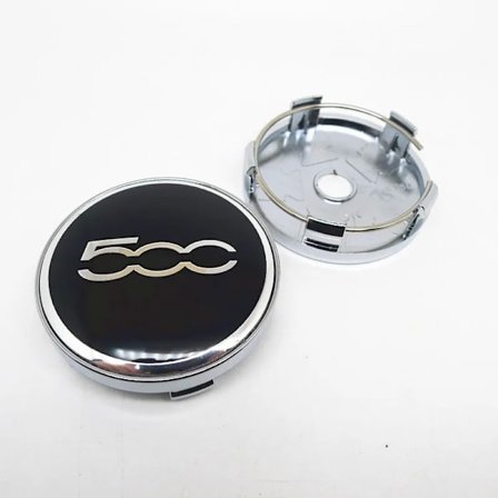 4 stk. 60 mm til FIAT 500 hjulcenter navkapsler bilstyling fælge navdæksel 56 mm badge emblem klistermærker