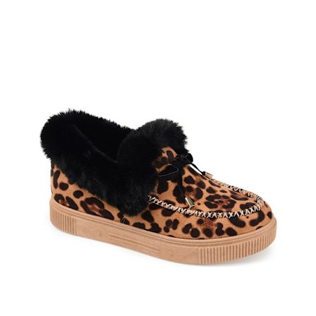 Vinter Kvinnor Päls Mode Bowknot Fluffiga Slip-on Snow Boots