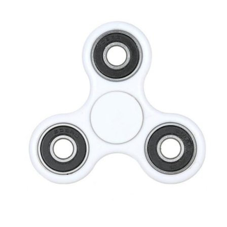 Fidget Spinner - Tri-Spinner - Sølv Hvid - Ultrahurtige lejer - Afslapningslegetøj til børn og voksne