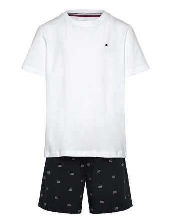 S/S Jersey Pj Set White Tommy Hilfiger